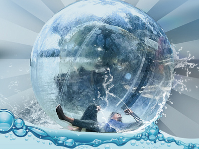 Aqua Zorbing | Social Media Poster amusementpark aqua zorbing aqua zorbing poster ball creatives design flyer graphic design mangrove village adventure poster poster design social media poster themepark water activites