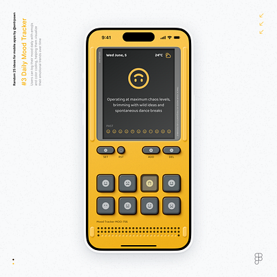 Daily Mood Tracker app daily ui design iphone ui ui concept