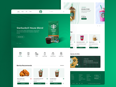 Starbucks Landing Page Re-design branding figma ui user experience user interface ux