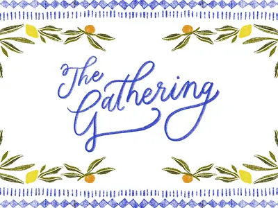 The Gathering Women's Ministry Event church design design illustration illustrator mediterranean procreate womens ministry design