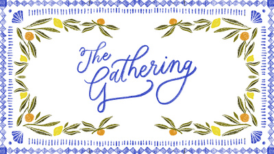The Gathering Women's Ministry Event church design design illustration illustrator mediterranean procreate womens ministry design