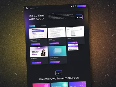 Astro.new design web design