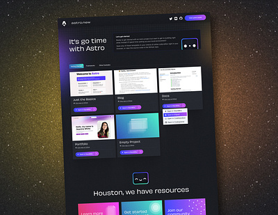 Astro.new design web design