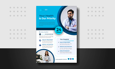 modern healthcare flyer business card facebook cover flyer graphic design logo modern healthcare flyer social media post