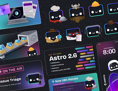 Astro Support Graphics branding graphic design illustration ui