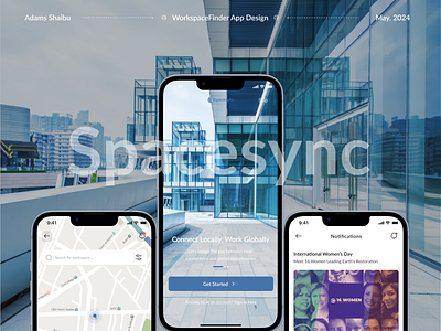 Spacesync App case study design mobile app ui ux