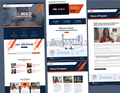 Be Bold Campaign campaign design fundraising higher education ui university web web design