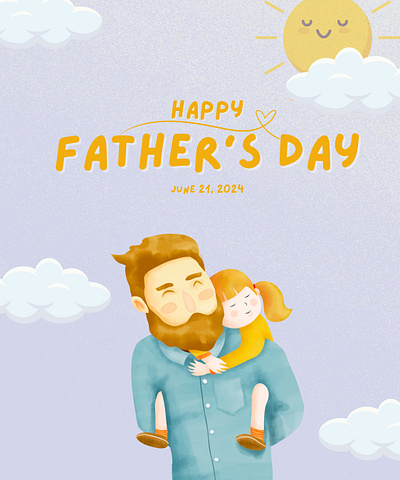 Father's Day art fathers day graphic design illustration