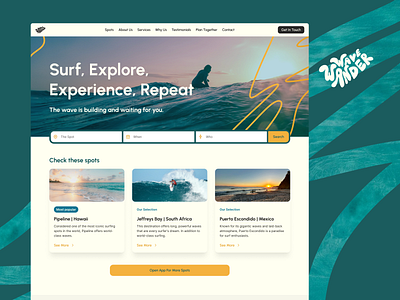 Travel Agency - Surf branding mobile design ui website