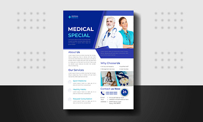 modern healthcare flyer template banner business card facebook cover design flyer graphic design modern healthcare flyer template roll up banner social media post youtube cover