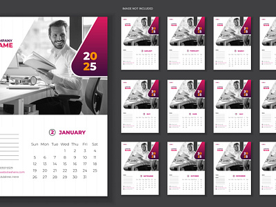 Calendar Design 2025 2025 advertising business calendar celebrate 2025 corporate creative design editable graphic happy new year magnet marketing printable text