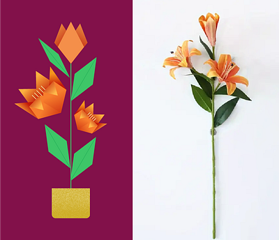 Orange Lily creative art creative illustration digital art flower illustration illustration