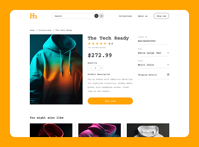 Hoodies hood product page and cart page branding design figma ui ui design ux ux design