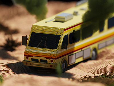 VoxStories #22 - Breaking Bad breaking bad concept art diorama isometric jesse pinkman magicavoxel mexico saul goodman tv series ui voxel voxels walter white