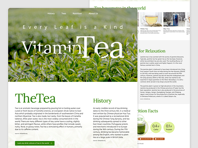 World of Teas digital compendium beverage branding editorial encyclopedia fb food landing page tea ui uiux webdesign website wikipedia