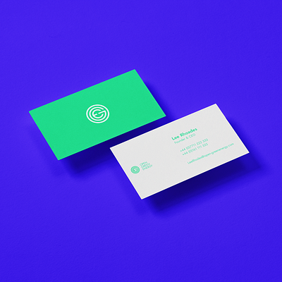 Branding: Open Green Energy Business Card Design. brand identity branding branding design business card business cards design designer graphic design logo