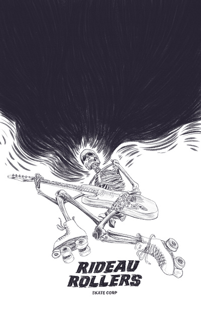 Roller Skelly show poster branding drawing illustration lettering pencil pencil drawing poster type