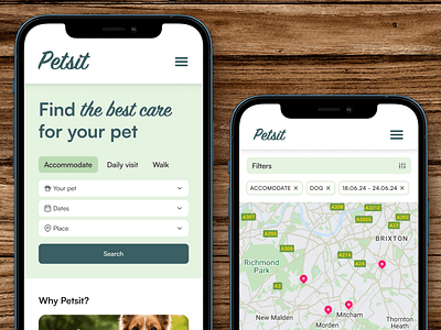 Petsit - app for pet owners cat dog figma logotype mobil design mobile app mobile application pet pets petsitter product design ui design ux design