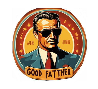 The Godfather art badge design graphic design illustration movie rebound