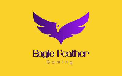 Eagle feather Logo) A Gaming Company) branding graphic design illustrator logo photoshop