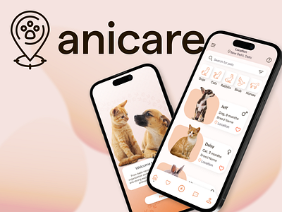 Anicare- A pet application app branding casestudy design graphic design illustration logo typography ui