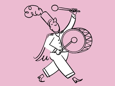 Master beater 🥁 design doodle drum drumline funny illo illustration lol man marching band sketch