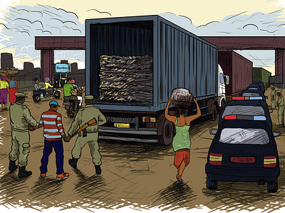 The African border art conceptart digitalart drawing illustration