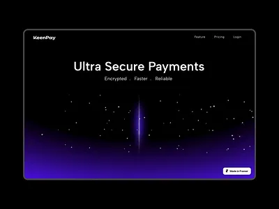 Framer - Card encryption hero fold interaction animation dribbble figma framer latest trend product design trending design uiux web design