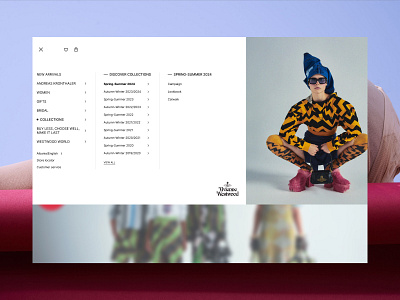 Menu / Vivienne Westwood brand clothes design figma layout menu shop typography ui ui design uiux ux ux design uxui web web design