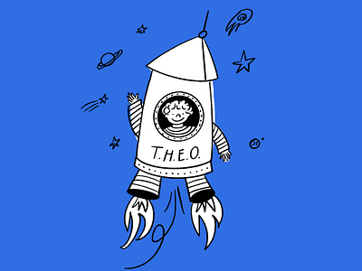 Butt blaster 🚀💨 design doodle fart funny illo illustration kid lol rocket sketch