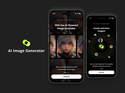 AI Image Generator Mobile App ai app aı ımage casestudy design generator image mobile mobile app ui
