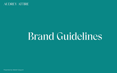 Audrey Attire Brand guidelines brand guidlines branding graphic design illustrator logo photoshop