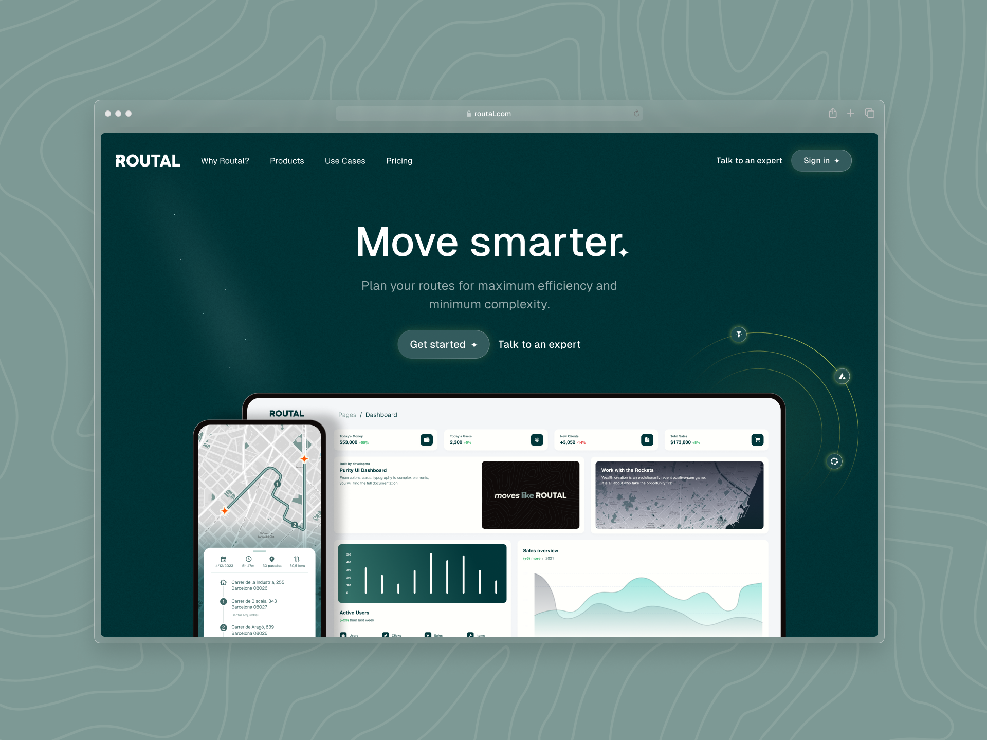 Routal animation branding figma motion graphics ui ux webflow