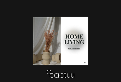 Landing Page: Brand Presentation "O CACTUU" digital typography ui ux web webdesign
