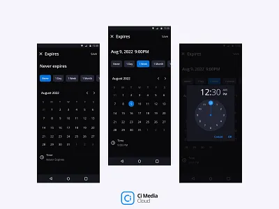 Ci Media Cloud Expiration UI app branding design graphic design iconography illustration logo product productdesign ui ux web