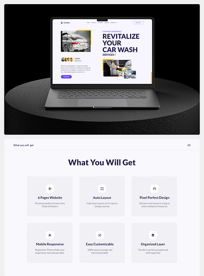 Car Wash Company Responsive Website Ui Design 3d animation branding graphic design logo motion graphics ui