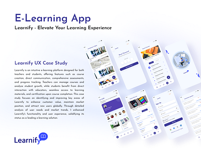 Designing an e-learning App: UX Case study case study ui ux