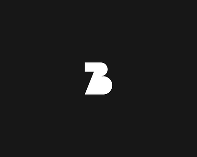 7B 7 mark app icon b icon b logo b mark bar beats brand club icon letter b logo monogram number 7