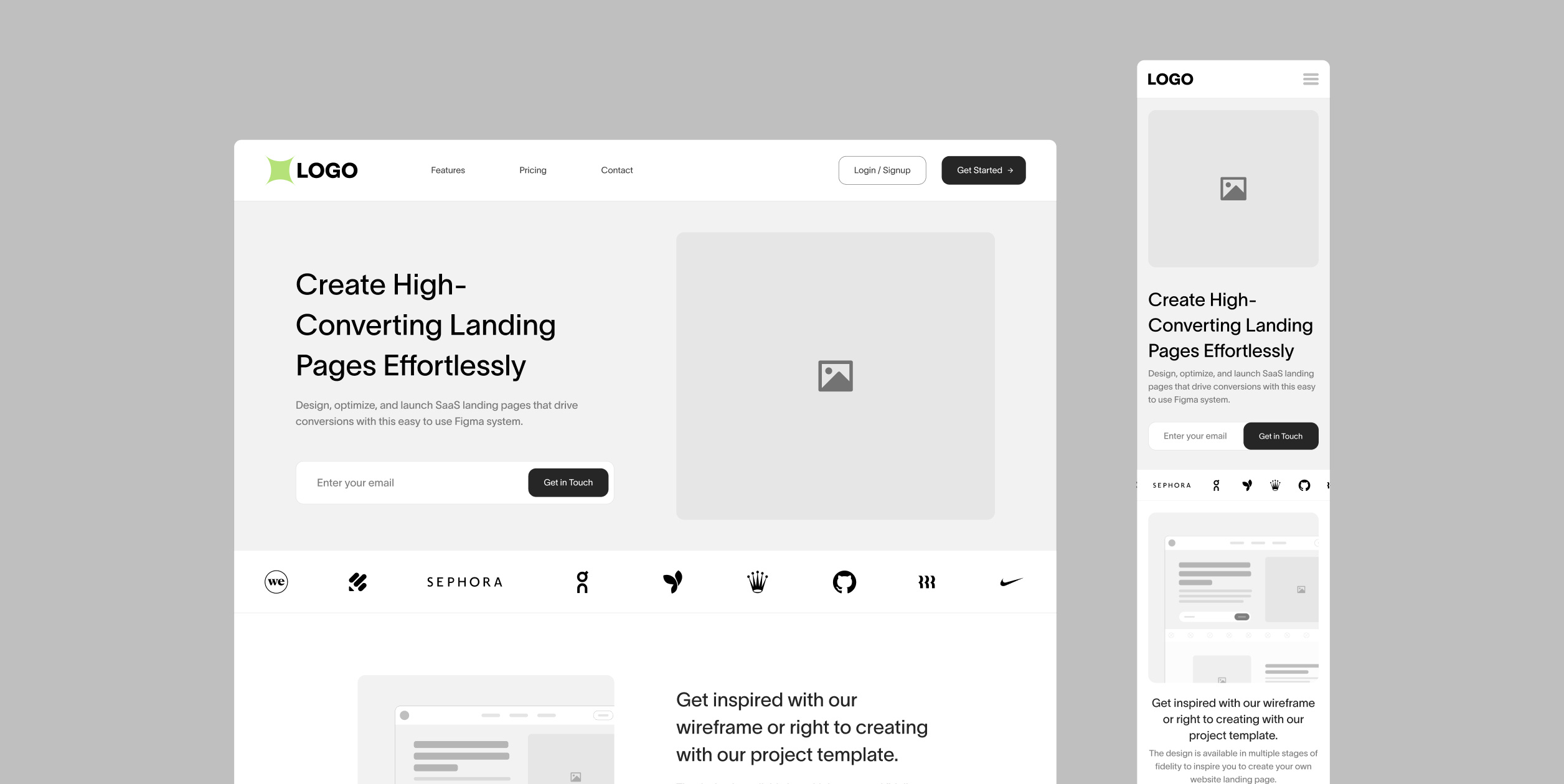 Create High Converting Landing Pages Effortlessly app branding design figma illustration logo mobile motion typography ui