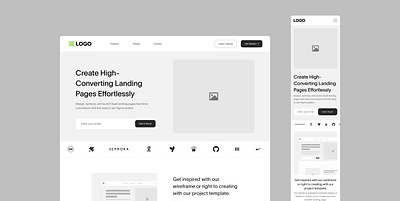 Create High Converting Landing Pages Effortlessly app branding design figma illustration logo mobile motion typography ui