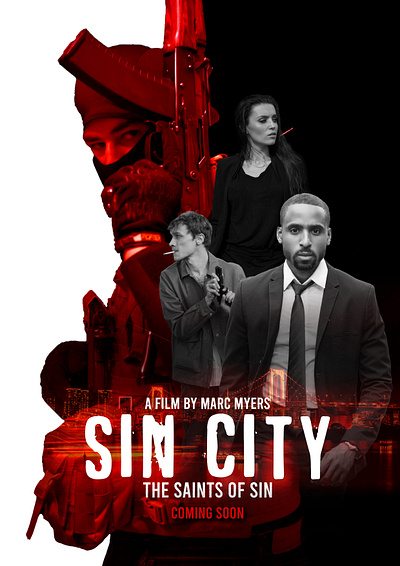 Sin City - Movie poster design graphic design illustration typography