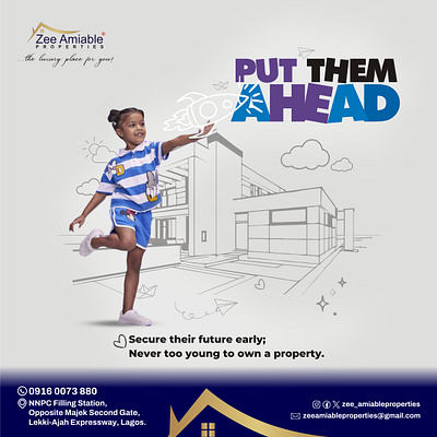 Real Estate (Put Them Ahead) ahead akinkunmi babatunde building drawing building sketch children playing home and children investing in children kids real estate children real estate design tunecxino zee amiable properties