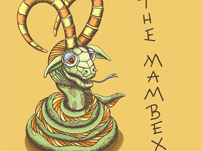 The Mambex adobeillustrator art artist beast book character brand brand design branding design eel electric eel horns hybrid ibex illustration illustrator mamba mamba snake nubian ibex