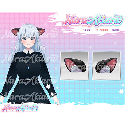Charming VTuber Cute Cat Ear Assets: Personalize Your Models creativedesigns