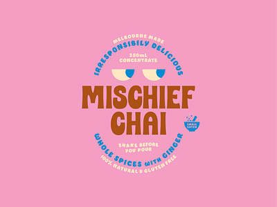 Mischief Chai icons illustration labels logo logotype