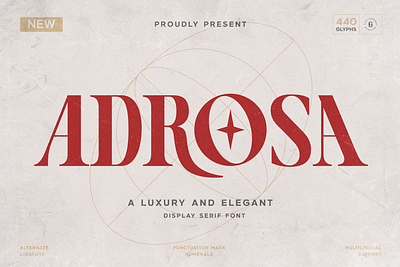 Adrosa - Luxury And Elegant Display Serif Font design designer font fonts typeface typography