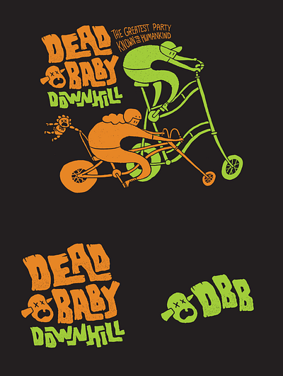 DBB Graphics bicycle bikes dead baby downhill design event graphic design hand drawn illustration mightymoss race seattle tall bikes