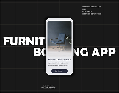 🎨 Muhammad Daoud's Furniture Booking App🌟 🚀 Must Watch Whole figma prototyping ui uiux userinterface ux wireframing