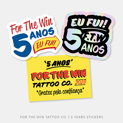 For The Win Tattoo Co. | Stickers branding graphic design logo merch stationary stationery tattoo visual identity