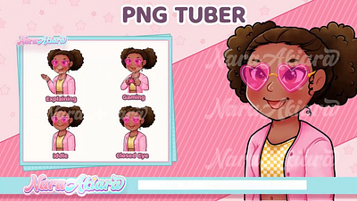 Curly Hair Young Girl PNGTuber Live Streams animeart creativedesigns customexpressions digitaldesign pngtuber uniquevtuber vibrantdesign vtuberassets vtubercommunity vtubercustomization